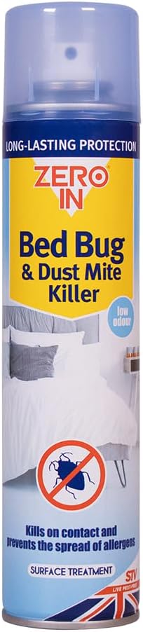 Spray bottle of bed bug insecticide