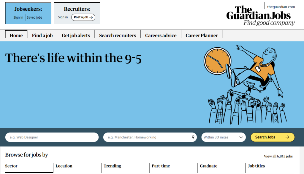 guardian jobs