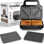 Breville 3-in-1 Ultimate Snack Maker Deep Fill Toastie Maker