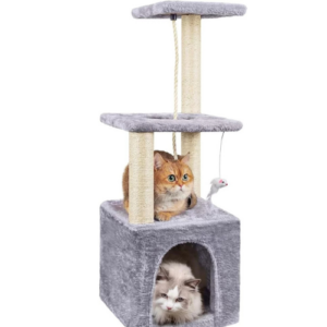 Cat Tree, 90cm Cat Scratching Post, Multi-Level Stable Cat Tower