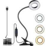 KNAMKY USB LED Desk Lamp Clip On Light, 3 Light Mode