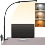 LIBORA Led Desk Lamp with Clamp, Eye-Caring Clip-on Light