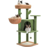 PETEPELA 106cm Cactus Cat Tree Cat Tower with Sisal Scratching