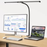 Woputne Desk Lamp Clamp, LED Desk Lamp with Dual Head