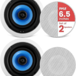 Pyle PIC8E 2-Way In-Wall In-Ceiling Speaker System-Dome Tweeter