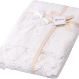 Booulfi Baby Blanket for Girls White Swaddles